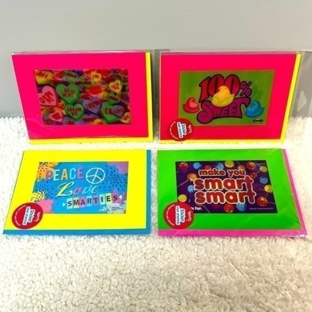 iScream 3D Lenticular/Double Sided Sticker Greeting Card Bundle of 4